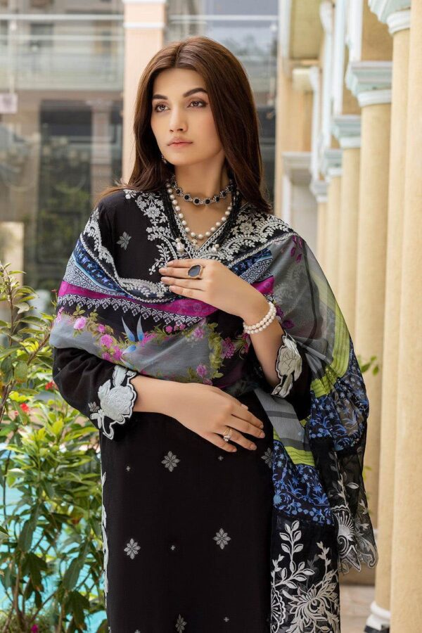 Azure Luxury Lawn Jacquard 3Pcs - Image 7