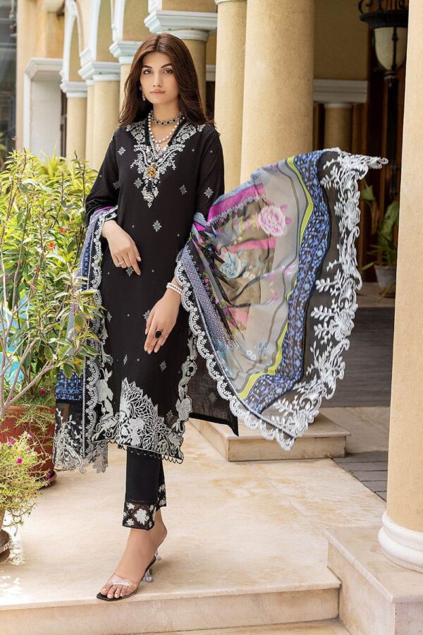 Azure Luxury Lawn Jacquard 3Pcs - Image 4