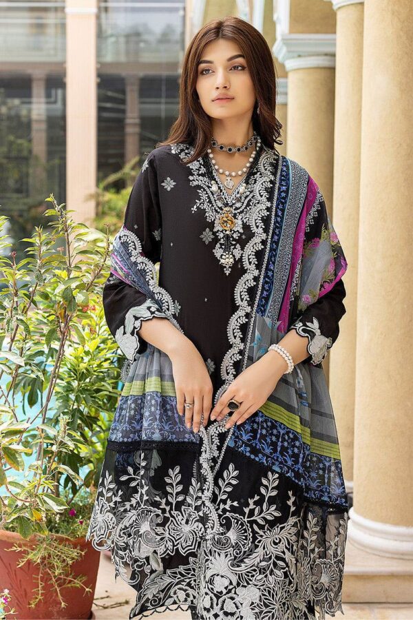 Azure Luxury Lawn Jacquard 3Pcs - Image 3