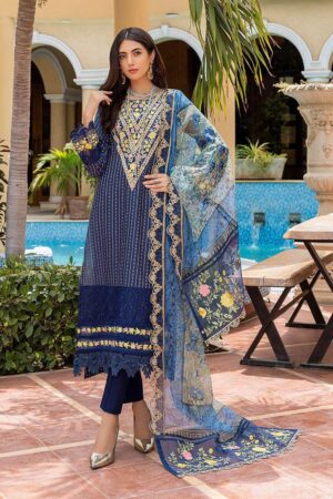 Azure Luxury Lawn Jacquard 3Pcs